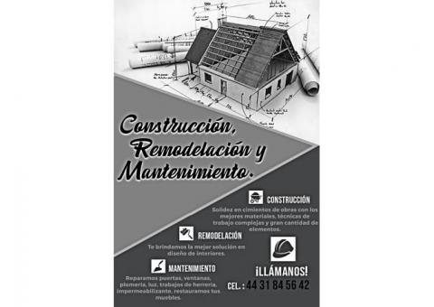 Trabajos de construcción en Morelia