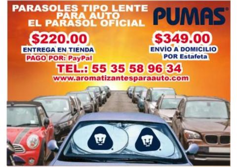 PARASOLES PARA AUTO PERSONALIZADOS DEL CLUB PUMAS